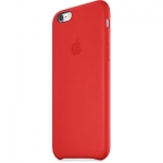 Apple iPhone Case - оригинален кожен кейс (естествена кожа) за iPhone 6, iPhone 6S (червен) 2