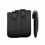 Bugatti SlimCase Leather 2ML - кожен калъф (естествена кожа) за iPhone 6, iPhone 6S, Galaxy Alpha, Galaxy S5 mini, HTC One Mini 2 (черен) 2