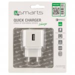 4Smarts Qualcomm 2.0 Rapid Quick Charge - универсално USB захранване за ел. мрежа с технология за бързо зареждане (бял) 1