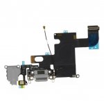 OEM System Connector and Flex Cable - оригинален лентов кабел с Lightning конектор, аудио жак и долен микрофон за iPhone 6 (сив) 1