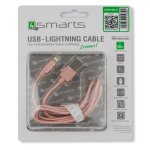 4smarts MFI RapidCord FlipPlug Lightning Data Cable 1m. - сертифициран lightning кабел (100 см.) за iPhone, iPad и iPod с Lightning вход (розово злато) 1