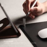 Elago Leather Mouse Pad - дизайнерски кожен пад за мишка (черен) 3