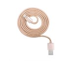 Devia Fashion MFI Lightning Data Cable 1.2m. - сертифициран плетен lightning кабел (120 см.) за iPhone, iPad и iPod с Lightning вход (розово злато) 1