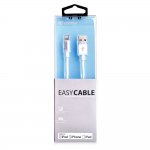 Comma Easy Cable MFI Lightning Data Cable 1m. - сертифициран плетен Lightning кабел (100 см) за iPhone, iPad и iPod с Lightning вход (сребрист) 1