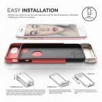 Elago S7 Glide Case + HD Clear Film - поликарбонатов кейс и HD покритие за iPhone 8, iPhone 7 (светлочервен-златист) 4