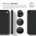 Elago Armor Case - хибриден кейс (поликарбонат + TPU) и HD покритие за iPhone 8, iPhone 7 (черен) 4