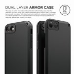 Elago Armor Case - хибриден кейс (поликарбонат + TPU) и HD покритие за iPhone 8, iPhone 7 (черен) 1