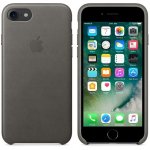 Apple iPhone Leather Case - оригинален кожен кейс (естествена кожа) за iPhone 8, iPhone 7 (сив) 4