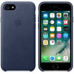Apple iPhone Leather Case - оригинален кожен кейс (естествена кожа) за iPhone 8, iPhone 7 (тъмносин) 2