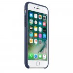 Apple iPhone Leather Case - оригинален кожен кейс (естествена кожа) за iPhone 8, iPhone 7 (тъмносин) 1