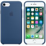 Apple Silicone Case - оригинален силиконов кейс за iPhone 8, iPhone 7 (син) 4