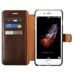 Verus Dandy Layered Case - кожен калъф, тип портфейл за iPhone 8, iPhone 7 (тъмнокафяв) 1