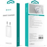 Devia Smart Charger - захранване за ел. мрежа с USB изход (1A) (бял) 1