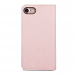 Moshi Overture Flip Wallet Case - кожен/текстилен калъф, тип портфейл и поставка за iPhone 8, iPhone 7 (розов) 2