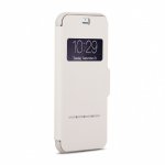 Moshi SenseCover Case - полиуретанов калъф, тип портфейл за iPhone 8, iPhone 7 (бежов) 1