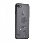 Devia Crystal Lotus Case - поликрабонатов кейс за iPhone 8 Plus, iPhone 7 Plus (с кристали Сваровски) (черен) 2