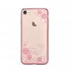 Devia Crystal Joyous Case - поликрабонатов кейс за iPhone 8 Plus, iPhone 7 Plus (с кристали Сваровски) (с розови цветя) 1