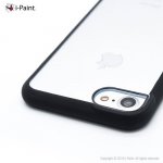 iPaint Matte Frame Case - дизайнерски поликарбонатов кейс с TPU рамка за iPhone 8, iPhone 7 (черен-прозрачен) 1