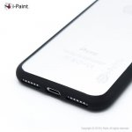 iPaint Matte Frame Case - дизайнерски поликарбонатов кейс с TPU рамка за iPhone 8, iPhone 7 (черен-прозрачен) 2