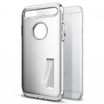 Spigen Slim Armor Case - хибриден кейс с поставка и най-висока степен на защита за iPhone 8, iPhone 7 (сребрист) 7