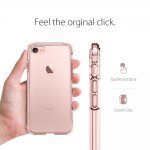 Spigen Crystal Shell Case - хибриден кейс с висока степен на защита за iPhone 8, iPhone 7 (прозрачен-розово злато) 2