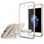 Spigen Crystal Hybrid Case - хибриден кейс с висока степен на защита и поставка за iPhone 8, iPhone 7 (прозрачен-златист) 2