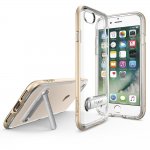 Spigen Crystal Hybrid Case - хибриден кейс с висока степен на защита и поставка за iPhone 8, iPhone 7 (прозрачен-златист) 1