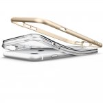 Spigen Crystal Hybrid Case - хибриден кейс с висока степен на защита и поставка за iPhone 8, iPhone 7 (прозрачен-златист) 12