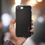 Spigen Neo Hybrid Case - хибриден кейс с висока степен на защита за iPhone 8 Plus, iPhone 7 Plus (черен-сребрист) 12