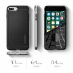 Spigen Neo Hybrid Case - хибриден кейс с висока степен на защита за iPhone 8 Plus, iPhone 7 Plus (черен-сребрист) 3