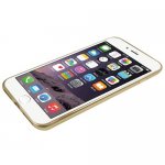 Macally Luxr Soft Case - силиконов (TPU) калъф за iPhone 8, iPhone 7 (прозрачен-златист) 4