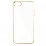 Macally Luxr Soft Case - силиконов (TPU) калъф за iPhone 8, iPhone 7 (прозрачен-златист) 1