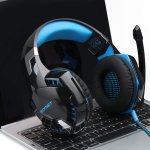 TeckNet GH928 7.1 Channel Surround Sound Gaming Headset - геймърски слушалки с микрофон и управление на звука (черен-син) 5