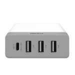 Macally 72W USB-C/USB-A Wall Charger - захранване с 3 USB изхода и USB-C изход за мобилни телефони и таблети (с включен в комплекта USB-C кабел) 1