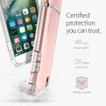 Spigen Flip Armor Case - хибриден кейс с отделение за кр. карти и най-висока степен на защита за iPhone 8, iPhone 7 (розово злато) 8