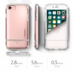 Spigen Flip Armor Case - хибриден кейс с отделение за кр. карти и най-висока степен на защита за iPhone 8, iPhone 7 (розово злато) 2