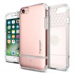 Spigen Flip Armor Case - хибриден кейс с отделение за кр. карти и най-висока степен на защита за iPhone 8, iPhone 7 (розово злато) 6