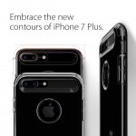 Spigen Slim Armor Case - хибриден кейс с поставка и най-висока степен на защита за iPhone 8 Plus, iPhone 7 Plus (черен гланц) 5