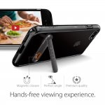 Spigen Ultra Hybrid Case S - хибриден кейс с висока степен на защита и поставка за iPhone 8, iPhone 7 (прозрачен-черен гланц) 1