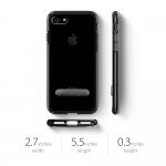 Spigen Ultra Hybrid Case S - хибриден кейс с висока степен на защита и поставка за iPhone 8, iPhone 7 (прозрачен-черен гланц) 4