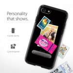 Spigen Ultra Hybrid Case S - хибриден кейс с висока степен на защита и поставка за iPhone 8, iPhone 7 (прозрачен-черен гланц) 5
