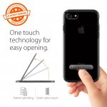 Spigen Ultra Hybrid Case S - хибриден кейс с висока степен на защита и поставка за iPhone 8, iPhone 7 (прозрачен-черен гланц) 3