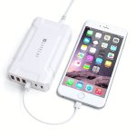 Satechi 60W 6-Port Charger - захранване с 4 USB изхода и 2 х USB-C изхода за мобилни телефони, таблети и MacBook (бял) 2