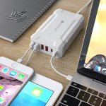 Satechi 60W 6-Port Charger - захранване с 4 USB изхода и 2 х USB-C изхода за мобилни телефони, таблети и MacBook (бял) 5