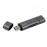LMP USB-C, USB-A & microUSB Memory Card Reader - четец за карти памет за мобилни устройства (тъмносив) 3