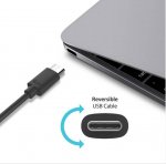 iLuv USB-C to USB-C Cable - USB-C кабел за MacBook и устройства с USB-C порт (180 cm) (черен) 2