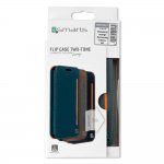 4smarts Flip Case Two Tone - кожен калъф с поставка и отделение за кр. карта за Samsung Galaxy S8 (син) 4