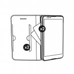 Krusell Malmo 4 Card FolioCase - кожен калъф, тип портфейл и поставка за Samsung Galaxy S8 (черен) 3