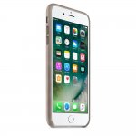 Apple iPhone Leather Case - оригинален кожен кейс (естествена кожа) за iPhone 8 Plus, iPhone 7 Plus (светлосив) 7