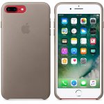 Apple iPhone Leather Case - оригинален кожен кейс (естествена кожа) за iPhone 8 Plus, iPhone 7 Plus (светлосив) 5